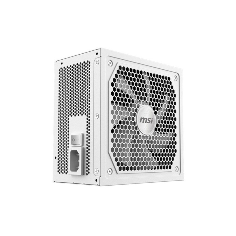 MSI MAG A1000GL PCIE5 ATX Power Supply Uni - White, 1000W, 80  Gold, Fully Modular, PCIe5 600W, 135mm FDB Fan, Active PFC, 10