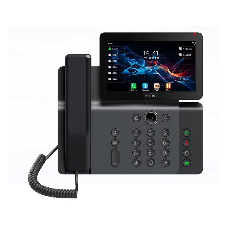 Fanvil V66 Prime Business IP Phone, 7' Color Touch Screen, HD Audio, Wi-Fi 6, Bluetooth 5.4, 20 SIP Lines, 6-Way Conference