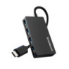 Simplecom CH352 USB-A to 4xPort SuperSpeed USB 3.2 Gen1, 5Gbps, plug & play, bus-powered, ABS, 76×41×11mm, 35g, 15cm cable,