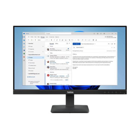 LENOVO ThinkVision S24-4E 23.8'/24' FHD IPS Monitor 1920x1080 16:9 4ms 100Hz Anti-glare Tilt VGA HDMI Tilt VESA 3yr WTY Black