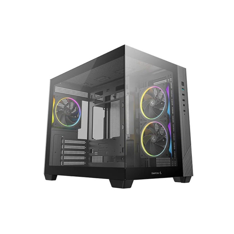 DeepCool CG330 3F M-ATX, Support BTF back-plug motherboard, USB3.0 x1,USB2.0 x2,Audio x1,Pre-installed with 3 PWM ARGB fans
