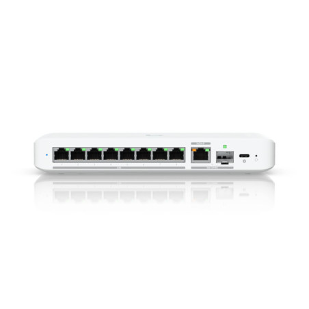 Ubiquiti Flex 2.5G, Flexible,8-port 2.5 GbE Switch,10 GbE RJ45/SFP  Combination Uplink Port,Powered With USB-C (Included)/PoE