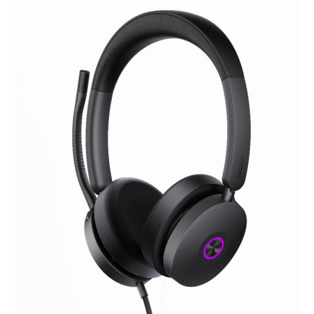 Yealink UH48 UC USB Wired Headset Hybrid Active Noise Cancellation, Four-Microphone Noise-canceling Technology,  Swift Plug &