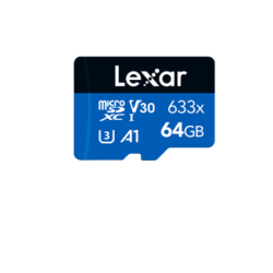 Lexar High-Performance 633x 64GB microSDHC™/ microSDXC™ UHS-I Card BLUE Series without adaptor 64GB – C10, UHS-I (U3), 