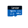 Lexar High-Performance 633x 64GB microSDHC™/ microSDXC™ UHS-I Card BLUE Series without adaptor 64GB – C10, UHS-I (U3), 