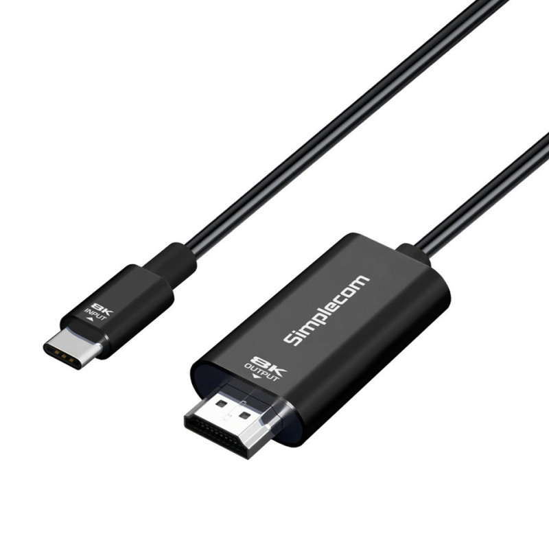 Simplecom DA324 USB-C to HDMI 2.1 Cable 2M, 8K@60Hz, DP1.4 Alt, HDCP1.4/2.3, HDR10, DSC1.1/1.2a, Audio LPCM/AC3/DTS/DTS-HD/Do