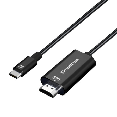 Simplecom DA324 USB-C to HDMI 2.1 Cable 2M, 8K@60Hz, DP1.4 Alt, HDCP1.4/2.3, HDR10, DSC1.1/1.2a, Audio LPCM/AC3/DTS/DTS-HD/Do
