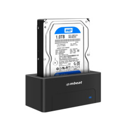 mbeat® D1 USB 3.0 3.5' & 2.5' SATA HDD Docking Station - Black Product Weight: 250g HDD Capacity: Max. 20TB Data Speed: Max.