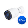 Ubiquiti AI Professional UniFi Protect Indoor/Outdoor 4K PoE Camera, White, 3 Pack - OEM, Waterproof IP65, PoE  Power, Max Po