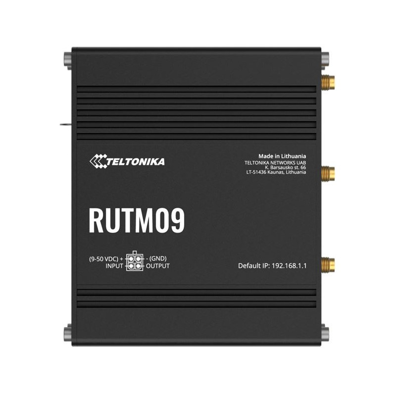 Teltonika RUTM09 wireless 4G LTE, 2 SIM cards, 4 x RJ45 ports, 10/100/1000 Mbps, PSU included