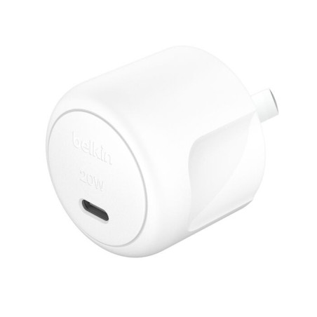 Belkin BoostCharge Compact 20W USB-C (PD 3.1) Wall Charger - White (WCA009auW), Compact & Travel-Ready, CEW $2,500, 2 Years W