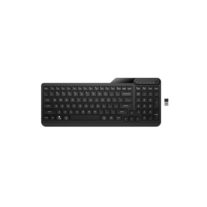 HP 475 Dual-Mode Wireless Keyboard Bluetooth 5.3 Up to 24M Battery life USB Type-A port Multi-OS Device Unifying Dongle Slim 
