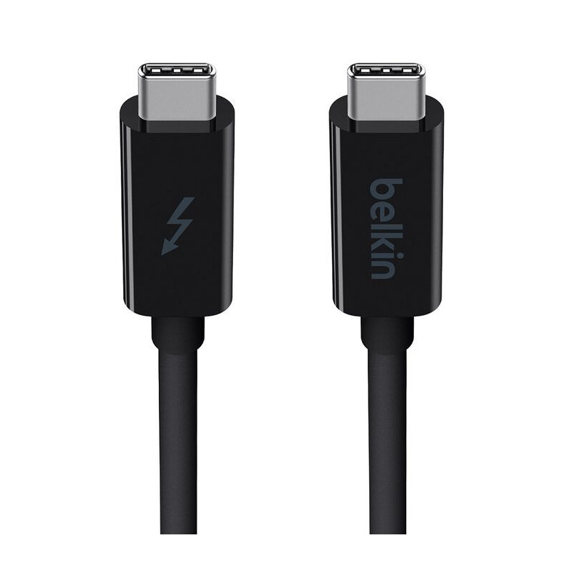 Belkin Thunderbolt 3 Cable USB-C  to USB-C (1M) - Black (F2CD081ds1M-BLK ), 60W PD, 20Gbps, 4K/Ultra-HD, Thunderbolt Certifie