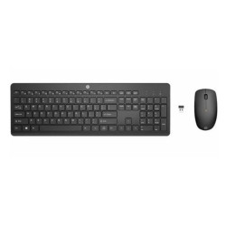 HP 235 USB Wireless Keyboard & Mouse Combo Reduced-sized & Low-Profile Quiet Keys Easy Cleaning Plug & Play for Notebook Desk