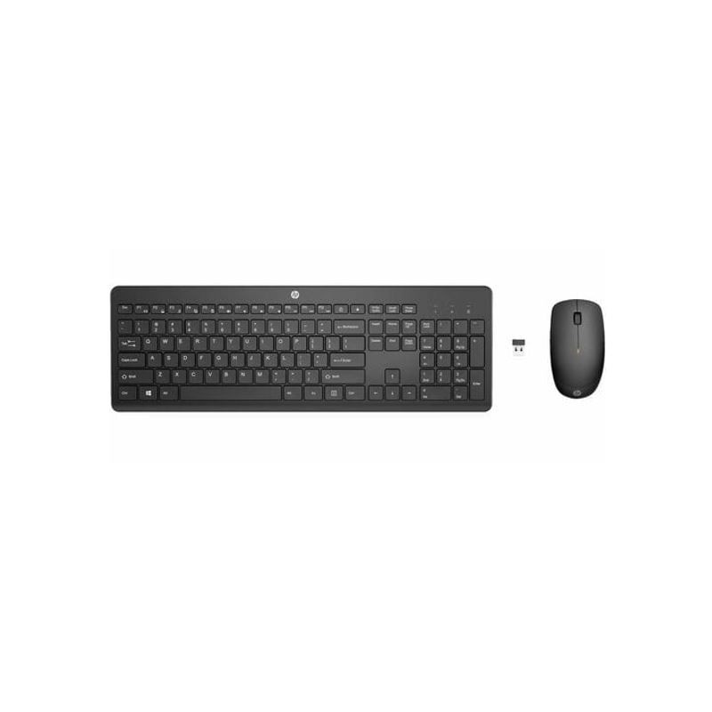 HP 235 USB Wireless Keyboard & Mouse Combo Reduced-sized & Low-Profile Quiet Keys Easy Cleaning Plug & Play for Notebook Desk