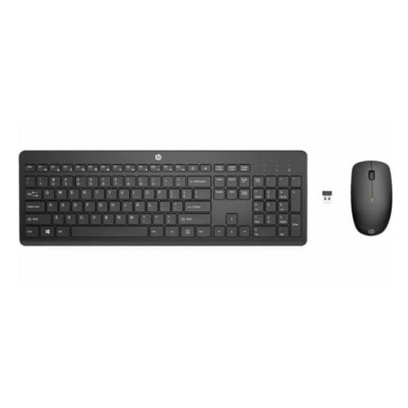 HP 235 USB Wireless Keyboard & Mouse Combo Reduced-sized & Low-Profile Quiet Keys Easy Cleaning Plug & Play for Notebook Desk
