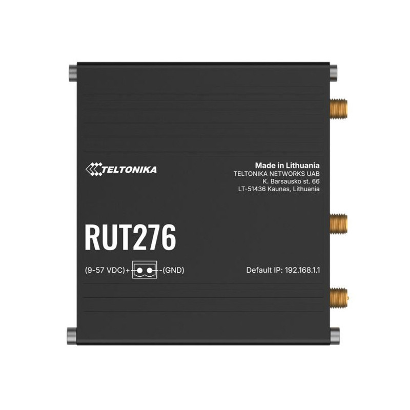 Teltonika RUT276 Compact Redcap 5G Router, Built-in RS232/RS485,2 x SIM Slots, 2 x RJ45 ports, 10/100 Mbps, PSU Excluded