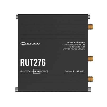 Teltonika RUT276 Compact Redcap 5G Router, Built-in RS232/RS485,2 x SIM Slots, 2 x RJ45 ports, 10/100 Mbps, PSU Excluded