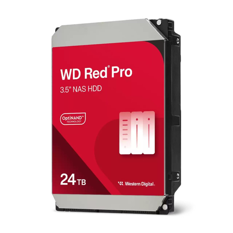 Western Digital 24TB 3.5' SATA HDD, 7200RPM, CMR, up to 287MB/s, 512MB cache, RAID-optimized for NAS, 550TB/yr workload, 5-ye