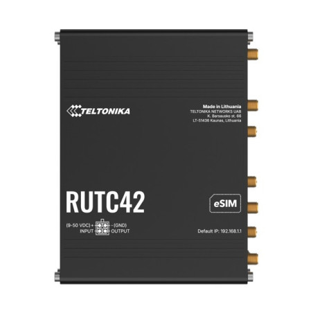 Teltonika RUTC42 DUAL MODEM EDGE ROUTER, LTE Cat 4 with dual modem, failover, load balancing, WI-FI 6, 5x Gigabit Ethernet Po