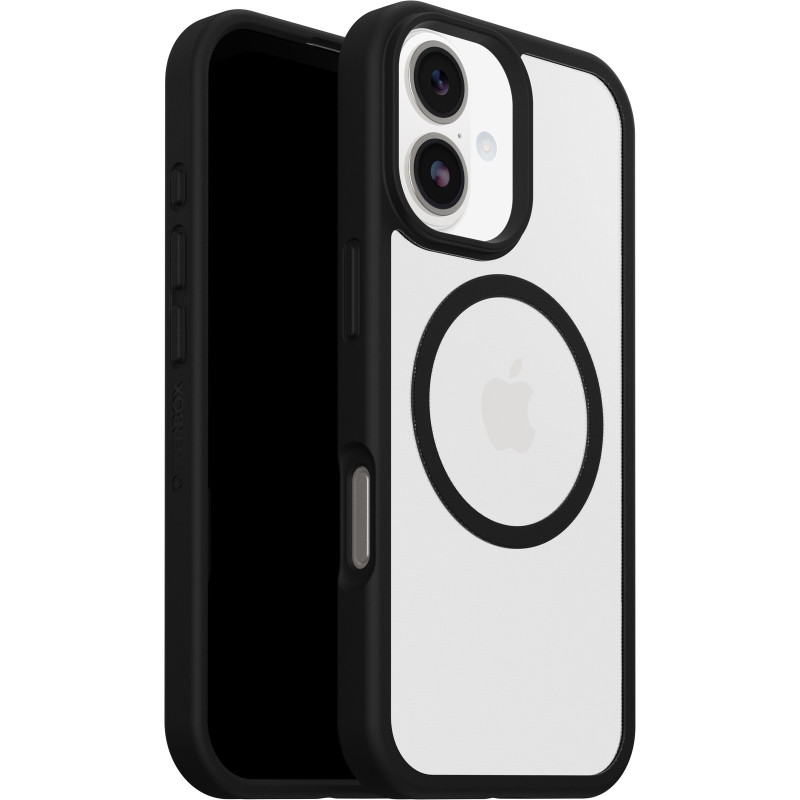 OtterBox React MagSafe Apple iPhone 17 (6.3') Case Black Crystal (Clear/Black) - (77-98591),DROP  Military Standard,Raised Ed