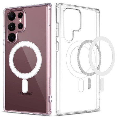 USP Samsung Galaxy S26 Ultra 5G (6.9') Magsafe Hard Crystal Clear Case - TPU Backplate, Rubberized Border , Scratch Resistant