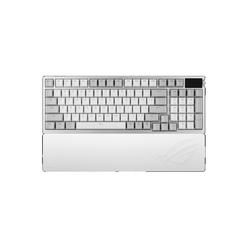 ASUS ROG AZOTH 96 HE LITE WHITE Gaming Keyboard, ROG HFX V2 magnetic switches, USB-C/2.4GHz/Bluetooth 5, RGB Aura Sync, 8000H
