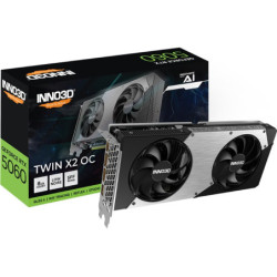 INNO3D nVidia GeForce RTX 5060 TWIN X2 OC 8GB GDDR7, 2527MHz Boost Clock, RAM 28Gbps, 3xDP, 1xHDMI 250x116x41mm