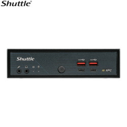 Shuttle AI XPC, Intel ® Meteor Lake Core Ultra 5 125H processor, 2x DDR5, 3x M.2 2280, 2x HDMI, 2x DP, 8x USB, 4x 2.5G LAN, 