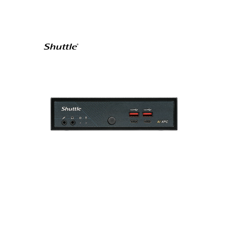 Shuttle AI XPC, Intel ® Meteor Lake Core Ultra 5 125H processor, 2x DDR5, 3x M.2 2280, 2x HDMI, 2x DP, 8x USB, 4x 2.5G LAN, 