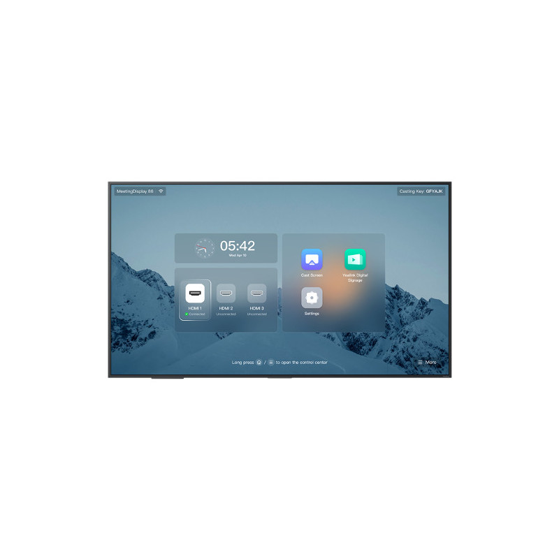 Yealink MeetingDisplay 86' 4K UHD, IPS Panel, Anti-Glare, Dual 12W Speakers, Wi-Fi 6, Bluetooth 5.1, HDMI x3
