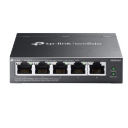 TP-Link ES205GP Omada 5-Port Gigabit Easy Managed Switch with 4-Port PoE , PoE Auto Recovery, VLAN, QoS, IGMP Snooping, Loop 