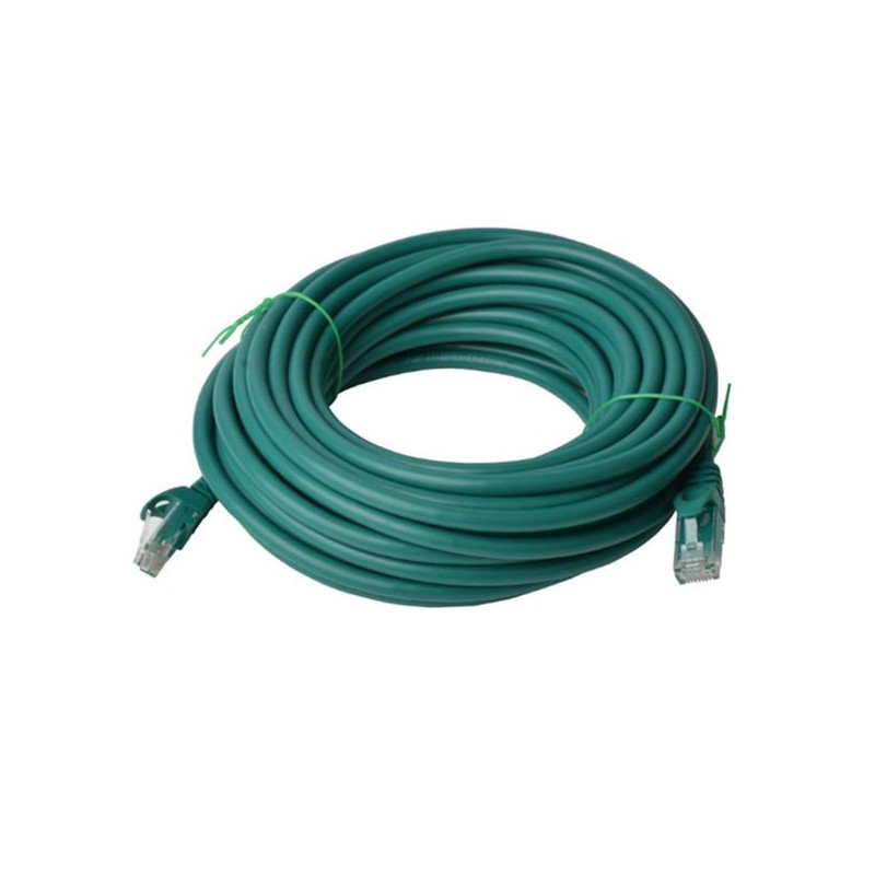 8Ware CAT6 Cable 15m - Green Premium RJ45 Ethernet Network LAN UTP Patch Cord 26AWG CU Jacket