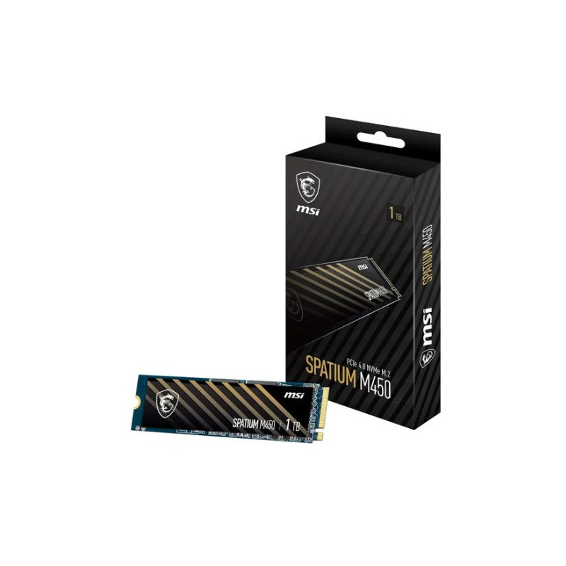 MSI SPATIUM M480 PRO PCIe 4.0 NVMe M.2 1TB SSD, 1GB DDR4, Sequential Read up to 7400MB/s, Sequential Write up to 6000MB/s, 70