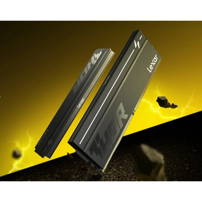 Lexar LD5U16G60C380V-RGD DDR5 UDIMM 32GB Kit (2 x 16GB)  6000 MT/s 1.35V CL38 THOR G2 HEATSINK BLACK INTEL XMP 3.0 & AMD EXPO