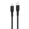 Belkin BoostCharge Pro Braided Lightning to USB-C Cable (1M) - Black (CAA022FQ1MBK),3A/15W, 480Mbps,350K  Bends,Apple, MFI-Ce