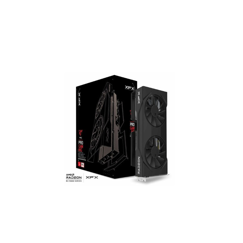XFX Swift AMD Radeon RX 9060XT OC Gaming Edition with 16GB GDDR6 HDMI 2xDP, AMD RDNA™ 4  (RX-96TSW16BQ)