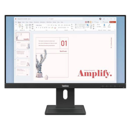 LENOVO ThinkVision E24-40 23.8'/24' 100Hz FHD IPS Monitor 1920x1080 16:9 4ms Height Adjust Tilt Pivot Swivel HDMI DP VGA Spea