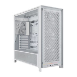 Corsair FRAME 5000D RS HIGH-AIRFLOW MID-TOWER PC CASE - WHITE, ATX, 450mm GPU, 175mm CPU cooler, 360mm rad, 4x RS140, 1x USB-