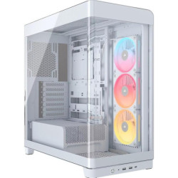 Corsair FRAME 4500X LX-R RGB LINK Panoramic Glass Mid-Tower PC Case White: up to 460mm GPU, 360mm radiators, rich I/O, and ve