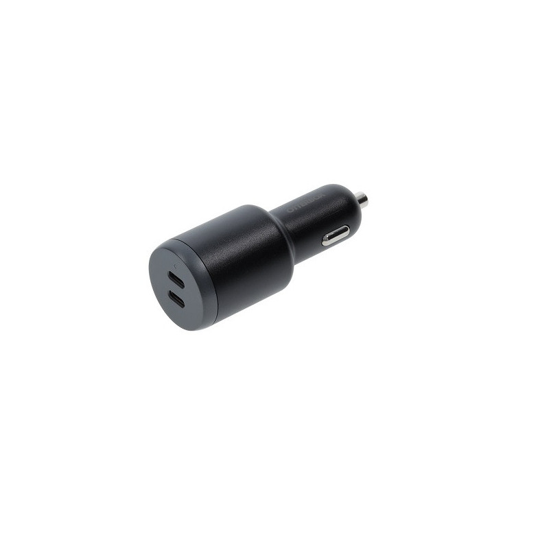 OtterBox 100W Dual Port Standard Fast Car Charger - Black (77-98237), 2 USB-C, Smart & Compact design, Hassle-Free, 2 Years W