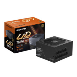 Gigabyte UD750GM PG5 V2, 750W ATX PSU Power Supply  80  Gold ]90%  Black Embossed Cables 100-240 Vac  ]100K Hrs (NEW)