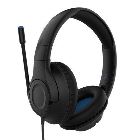 Belkin SoundForm Inspire USB-C Wired Over-Ear Headset for Kids - Black (AUD007fqBK), 85dB Volume Cap,40mm Drivers,Built-in Mi