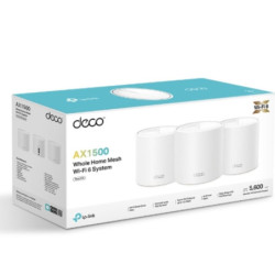 TP-Link Deco X1500(3-pack)  AX1500 Whole Home Mesh Wi-Fi 6 System, 300 Mbps at 2.4 GHz   1201 Mbps at 5 GHz