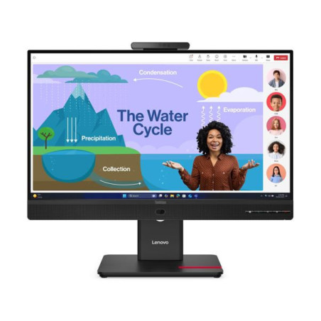 LENOVO ThinkVision T24D-4V 23.8'/24' FHD IPS Monitor 1920x1080 16:9 Height Adjustable Tilt Swivel Pivot DP HDMI USB-C hub LAN
