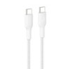 Belkin BoostCharge Pro Braided USB-C to USB-C Cable (1M) - White (CAB025fq1MWH), 5A/240W, 480Mbps, 350K  Bend, USB-IF Certifi