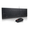 Lenovo Universal Wired USB Keyboard Mouse Combo Adjustable Tilt Leg Spill Resistant Copilot Keyboard 1600 DPI Optical Sensor 