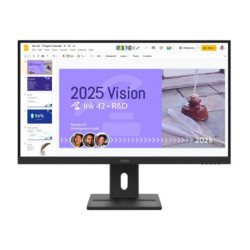 LENOVO ThinkVision E27Q-40 27' 100Hz QHD IPS Monitor 2K 2560x1440 16:9 4ms Tilt Swivel Pivot Height Adjust 2xHDMI DP VESA 3yr