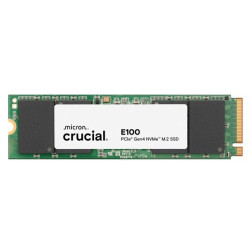 Crucial E100 2TB Gen4 NVMe SSD 5000/4500 MB/s R/W 100TBW 350K/460K IOPS 1M hrs MTTF M.2 2280 PCIe4 3yrs ~Crucial P3 Plus