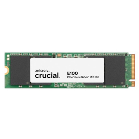 Crucial E100 2TB Gen4 NVMe SSD 5000/4500 MB/s R/W 100TBW 350K/460K IOPS 1M hrs MTTF M.2 2280 PCIe4 3yrs ~Crucial P3 Plus